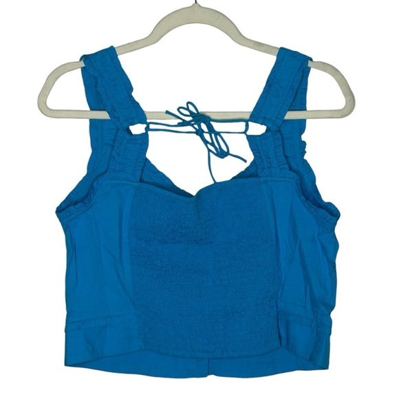 Free People Kerry Embroidered Ruffle Trim Cotton Tank Top Size Medium - Picture 5 of 14